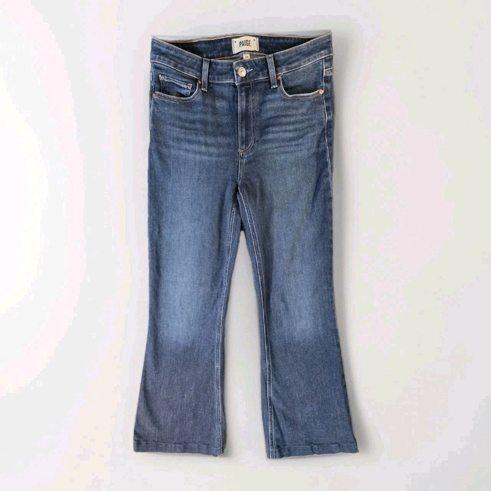PAIGE High Rise Bootcut Jeans - Medium Blue